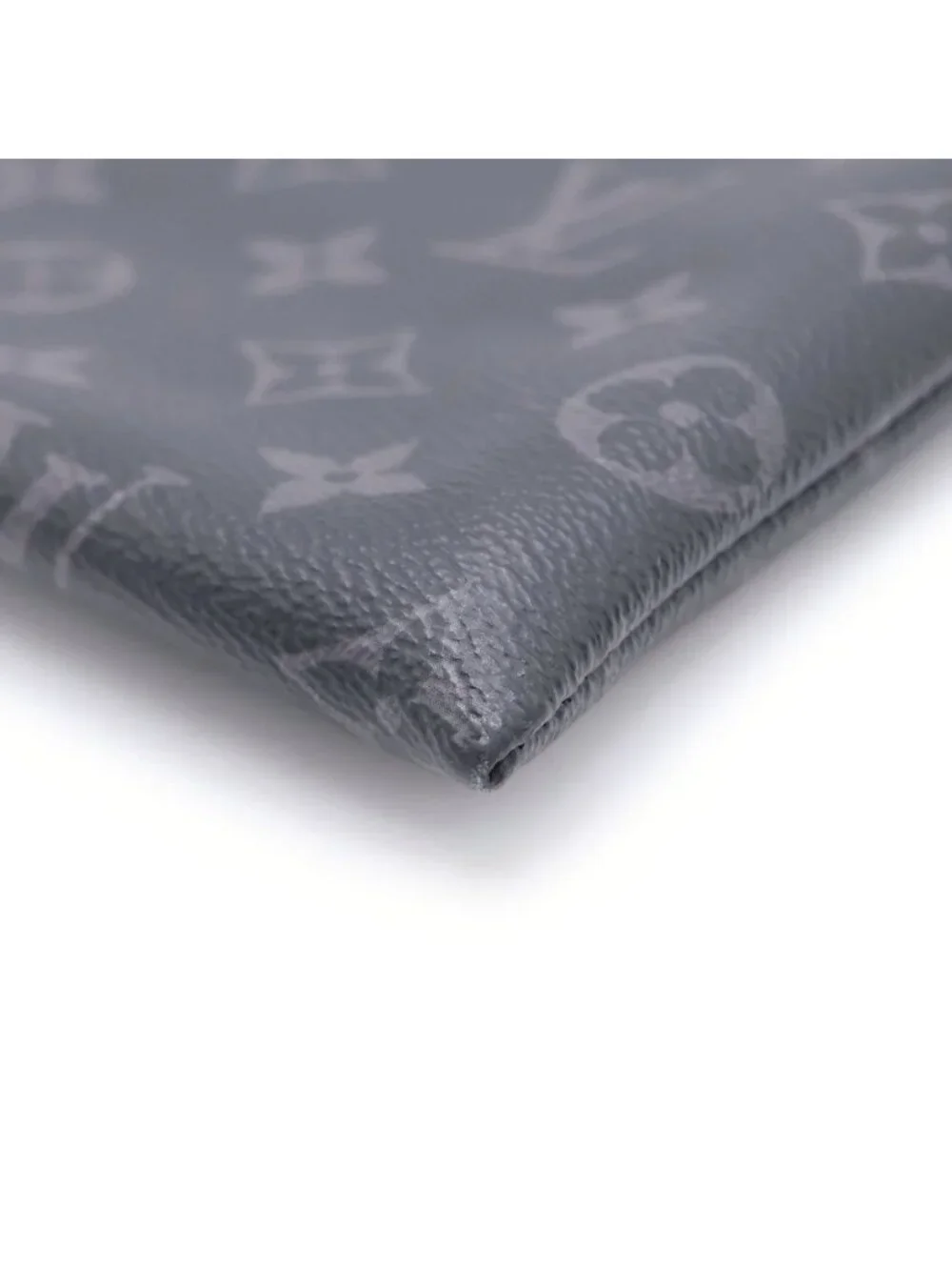 Louis Vuitton Monogram Eclipse Pochette Discovery Leather Clutch Black